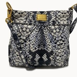 Marc Jacobs Black and White Snakeskin Crossbody Bag